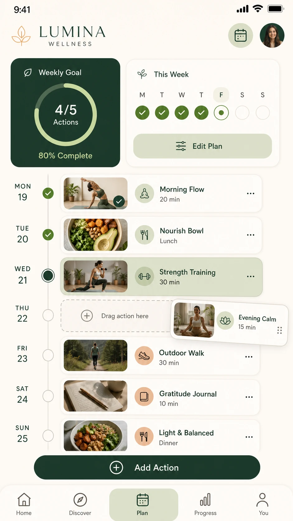 Màn hình Plan Builder — Xây dựng giáo án